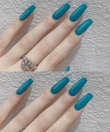 038 Ballerina Shape Blue Green Semi-Matte
