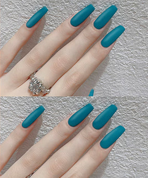 038 Ballerina Shape Blue Green Semi-Matte