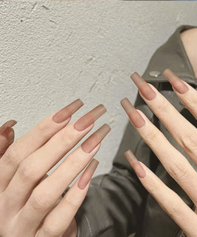 050 Ballerina Shape Milk Tea Semi-Matte