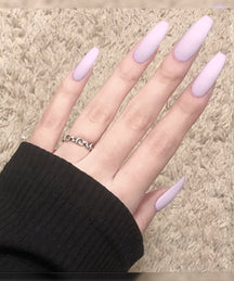 053 Ballerina Shape Milky Lavender Semi-Matte