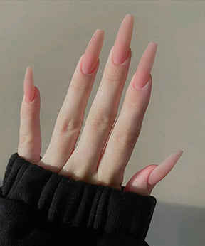 061 Ballerina Shape Peach Powder Matte