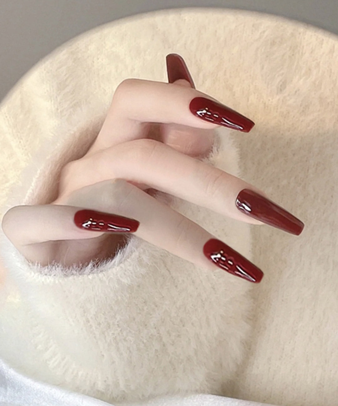 piyonna Solid Color Press On Nail Tips Ballerina Shape Long Maquillage Ongles Faux ongle & Sticker