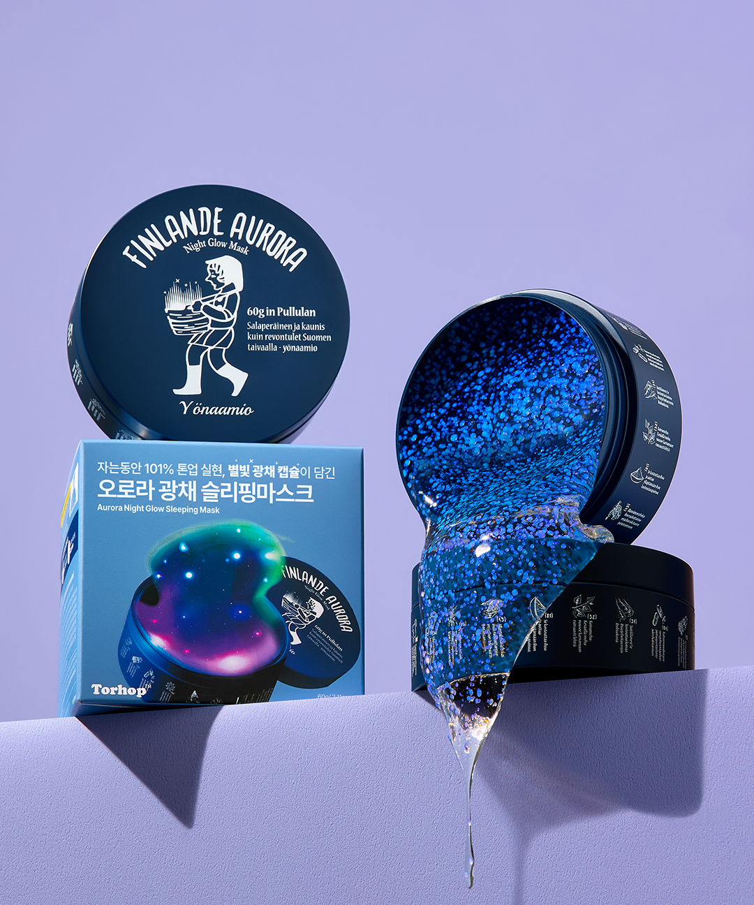 piyonna Finlande Aurora Night Glow Mask 60g Masque Masque de nuit