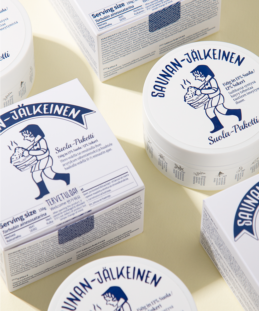 piyonna Saunan Heating Salt Mask 150g Masque Masque à rincer