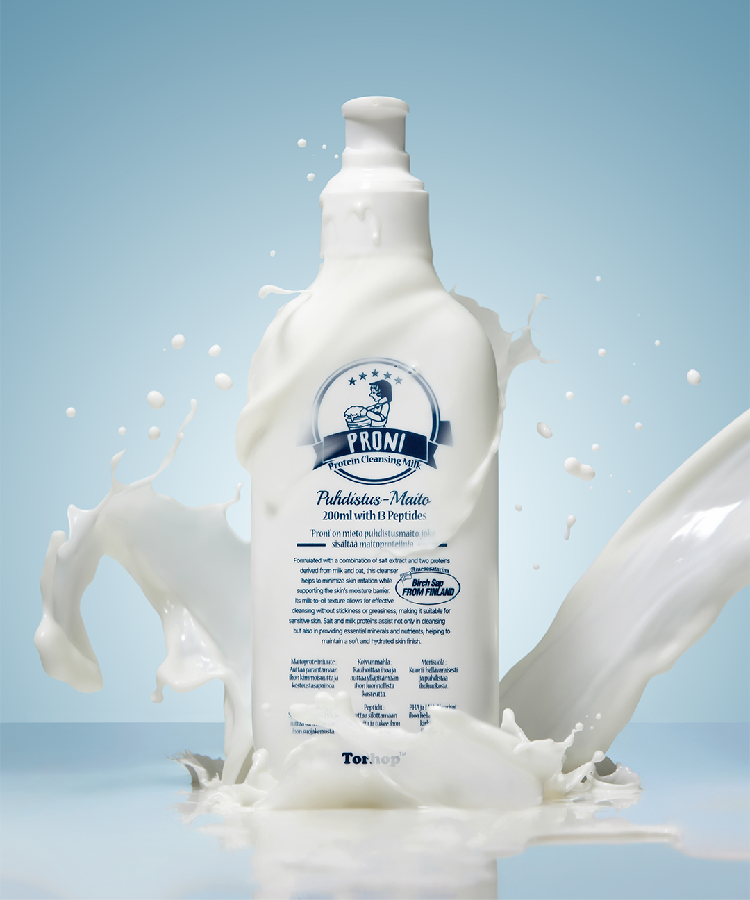 piyonna Proni Salt Peptide Cleansing Milk Oil 200ml Soins visage Démaquillage Huile dém.