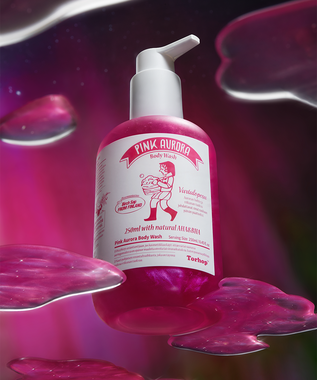 piyonna Pink Aurora Body Wash 250ml Cheveux & Soins corps Soin du corps Gel douche