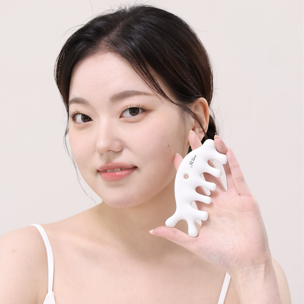 piyonna J.Eclair All-in-One Ceramic Scalp Gua Sha Massage Tool Maquillage Accessoires beauté Outil de massage