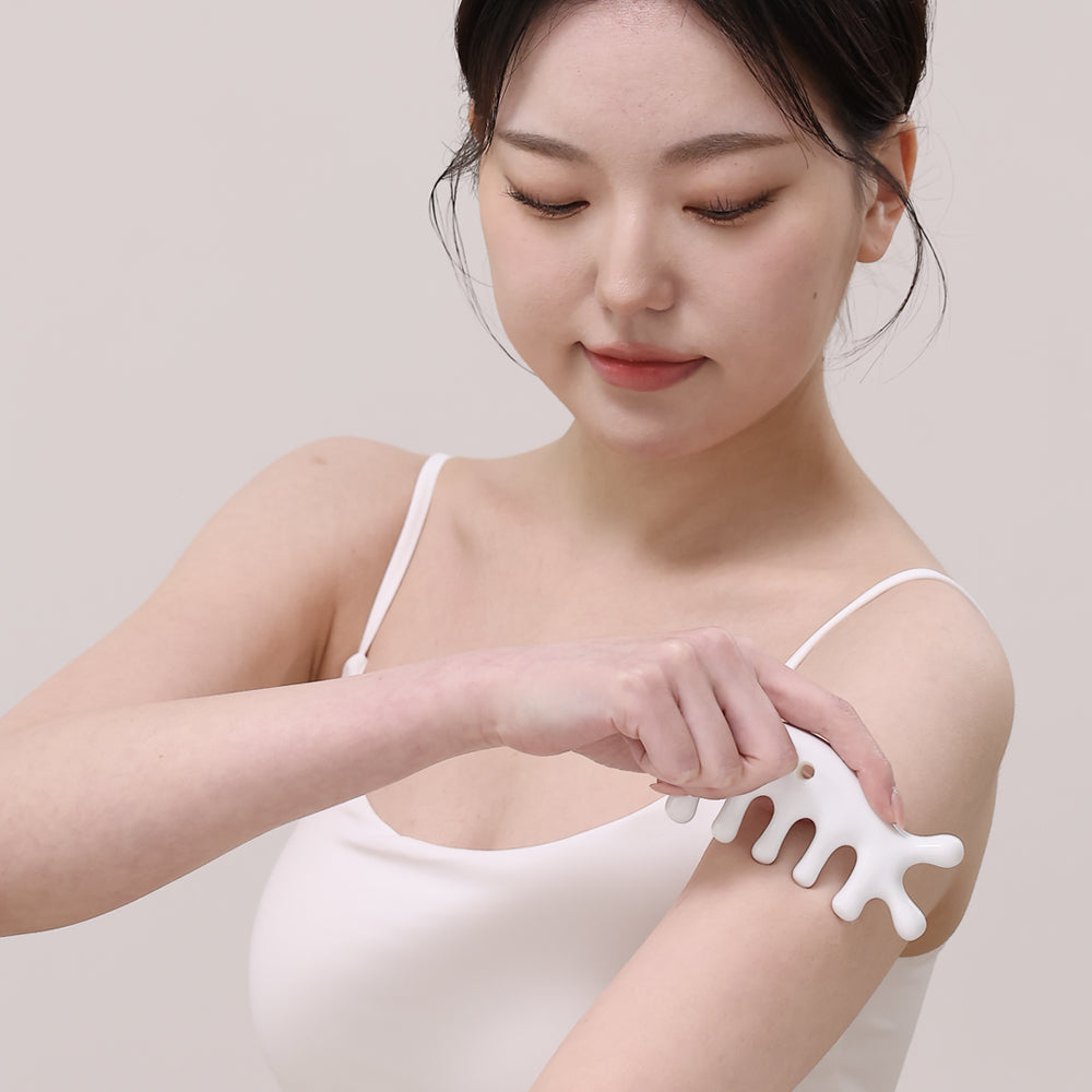 piyonna J.Eclair All-in-One Ceramic Scalp Gua Sha Massage Tool Maquillage Accessoires beauté Outil de massage