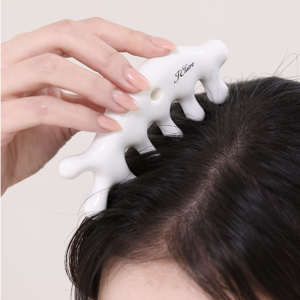 piyonna J.Eclair All-in-One Ceramic Scalp Gua Sha Massage Tool Maquillage Accessoires beauté Outil de massage