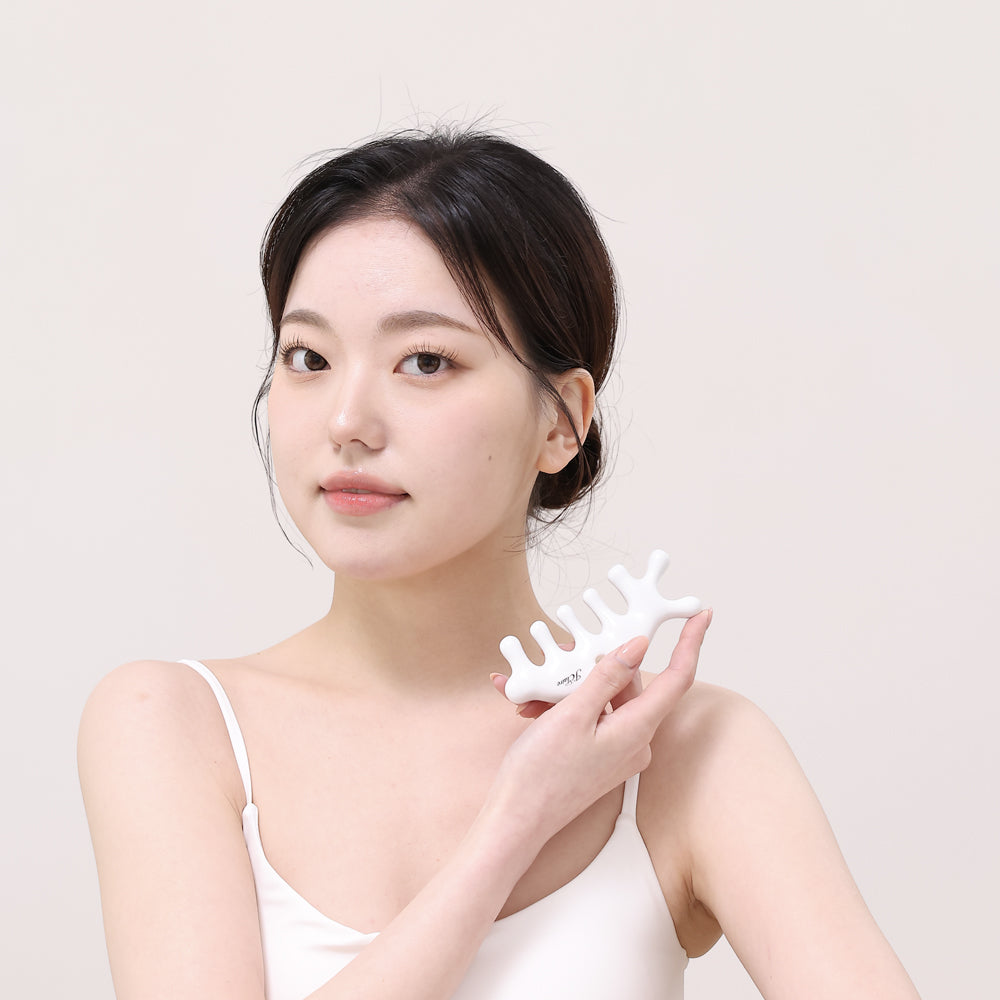 piyonna J.Eclair All-in-One Ceramic Scalp Gua Sha Massage Tool Maquillage Accessoires beauté Outil de massage