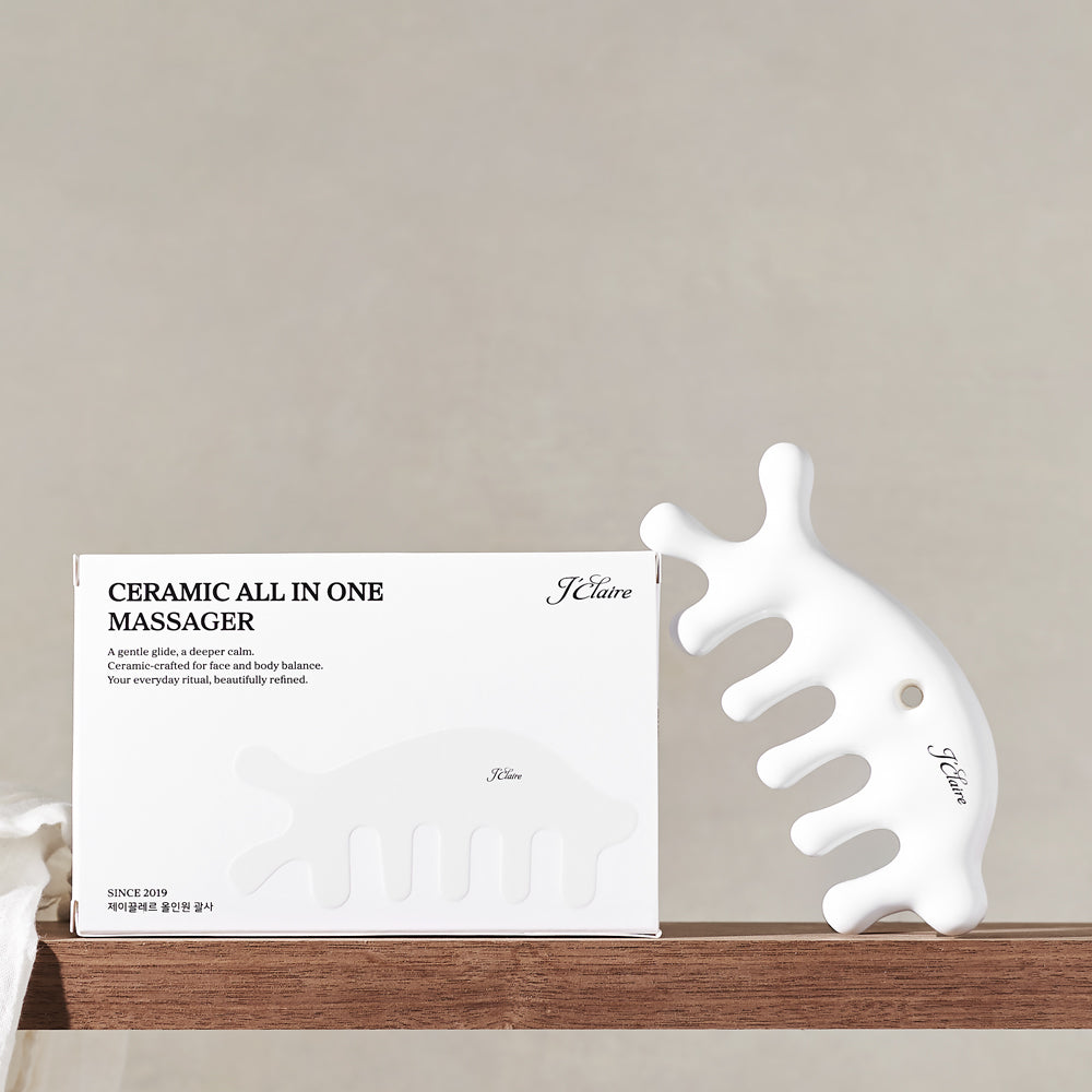 piyonna J.Eclair All-in-One Ceramic Scalp Gua Sha Massage Tool Maquillage Accessoires beauté Outil de massage