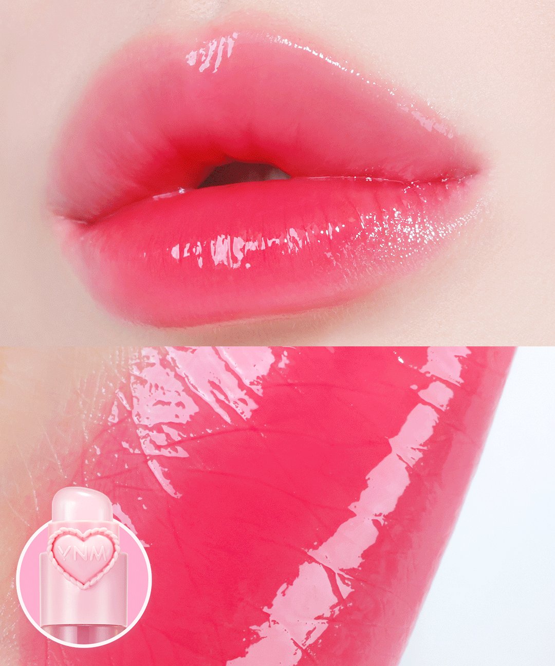 piyonna Heart Jelling 2in1 Tint (Tint + Silicone Brush) 10 Colors Maquillage Lèvres Encre à lèvres