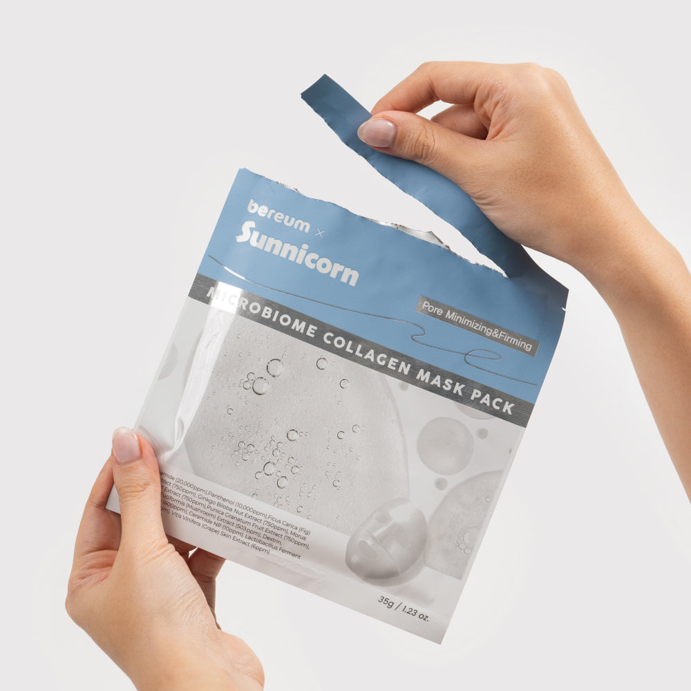 piyonna Sunnycon Microbiome Collagen Mask Pack 1set 4pcs Face Mask Sheet Mask