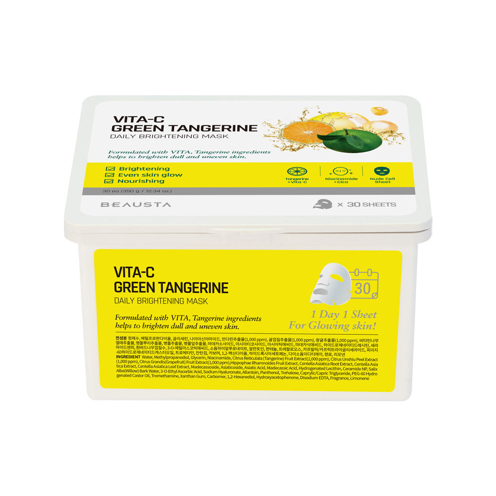 piyonna Beusta Cica Recipe Green Tangerine Daily Vita Mask 30 Sheets Masque Masque visage