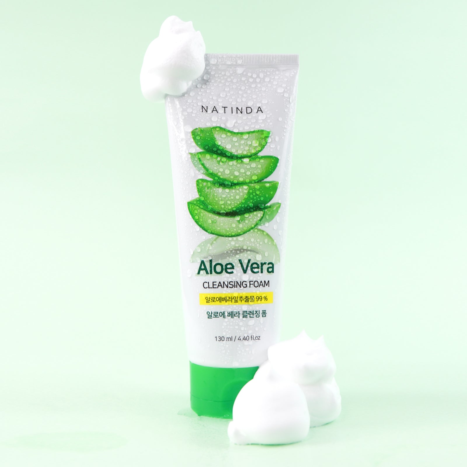piyonna Natinda Aloe Vera Cleansing Foam 130ml Face Care Cleanser Cleansing Foam
