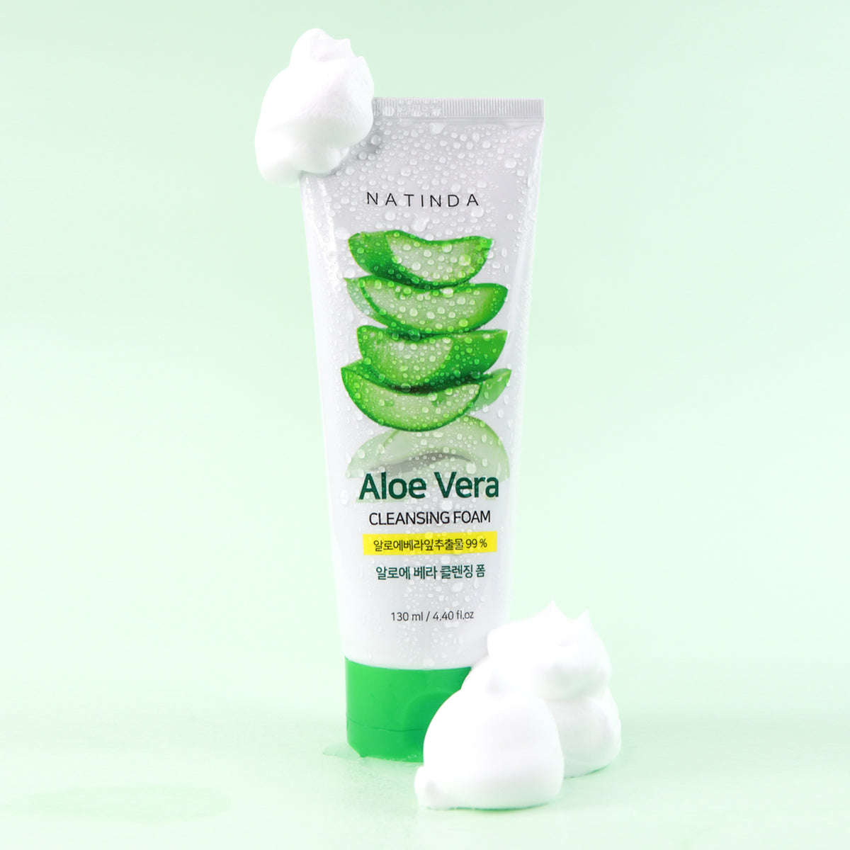 piyonna Natinda Aloe Vera Cleansing Foam 130ml Face Care Cleanser Cleansing Foam
