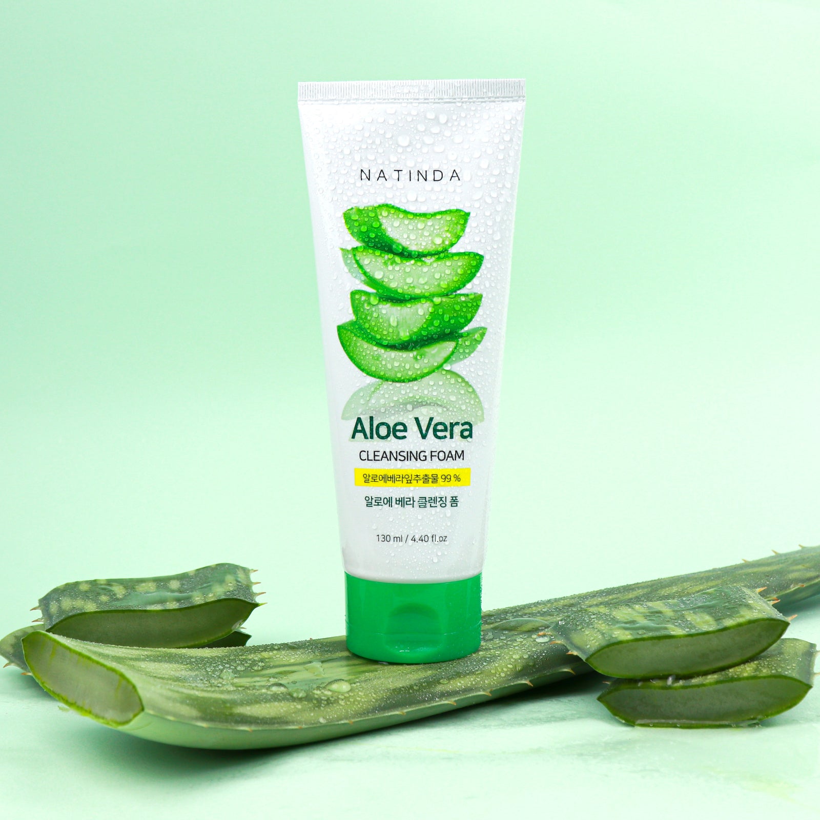 piyonna Natinda Aloe Vera Cleansing Foam 130ml Face Care Cleanser Cleansing Foam
