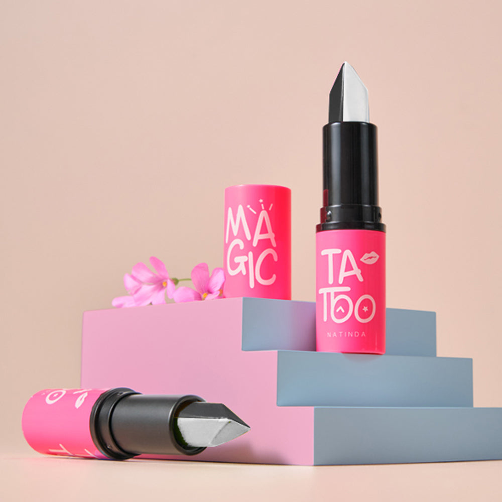 piyonna Natinda Magic Tattoo Lipstick Black & White 3.5g Makeup Lip Makeup Lipstick