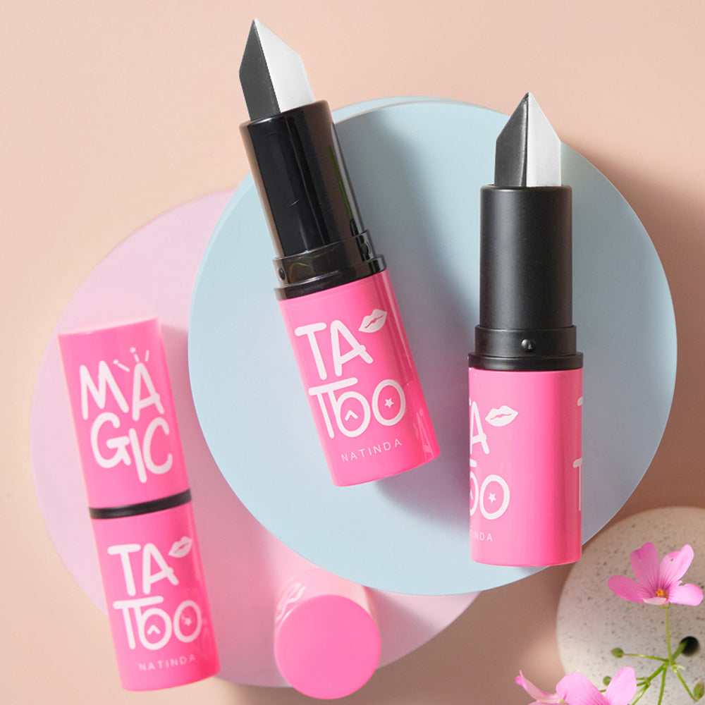 piyonna Natinda Magic Tattoo Lipstick Black & White 3.5g Makeup Lip Makeup Lipstick