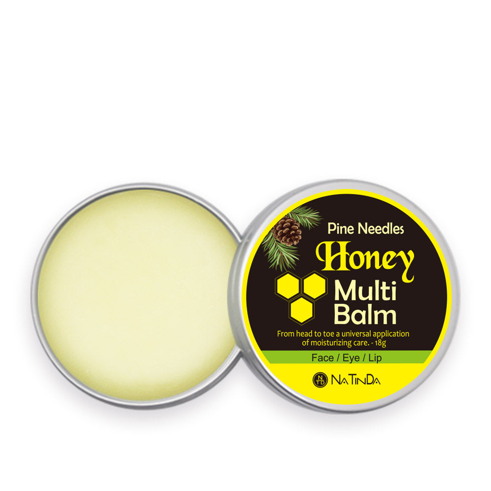 piyonna Natinda Baume Multi-Huiles Naturel Fine Needle 18g (Avocat, Olive, Noix de Coco, Miel) Soins visage Crème