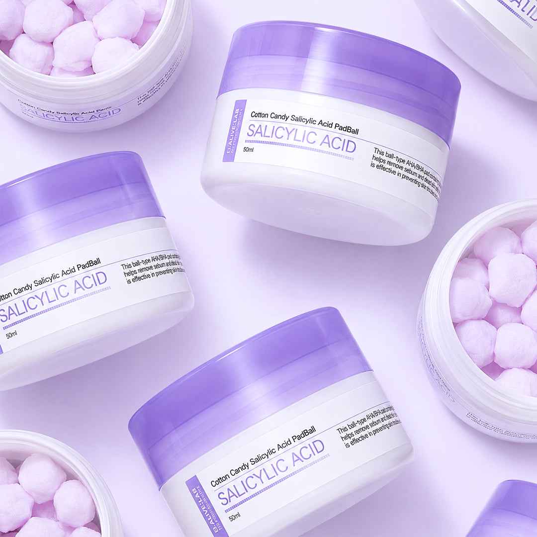 piyonna Cotton Candy Salicylic Acid Pad Ball Face Care Toner Toner Pad