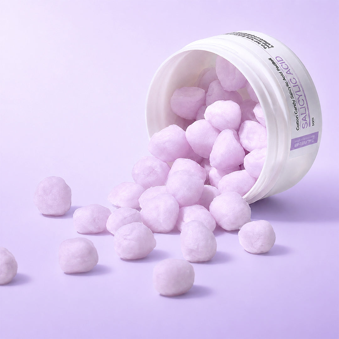 piyonna Cotton Candy Salicylic Acid Pad Ball Face Care Toner Toner Pad