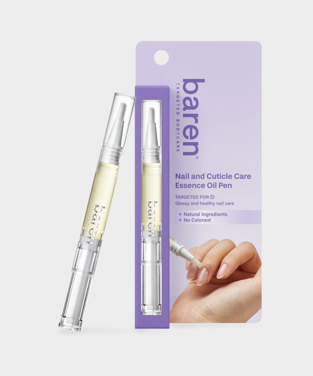 piyonna BAREN Dual Effect Nail and Cuticle Care Essence Oil Pen with Ceramic Pusher 2ml Makeup Nail Nail Tools