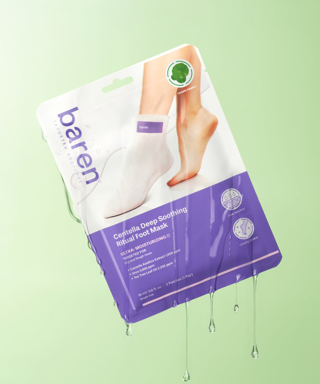 piyonna BAREN Centella Deep Soothing Ritual Foot Mask (3pairs) Cheveux & Soins corps Soin du corps Soin des pieds