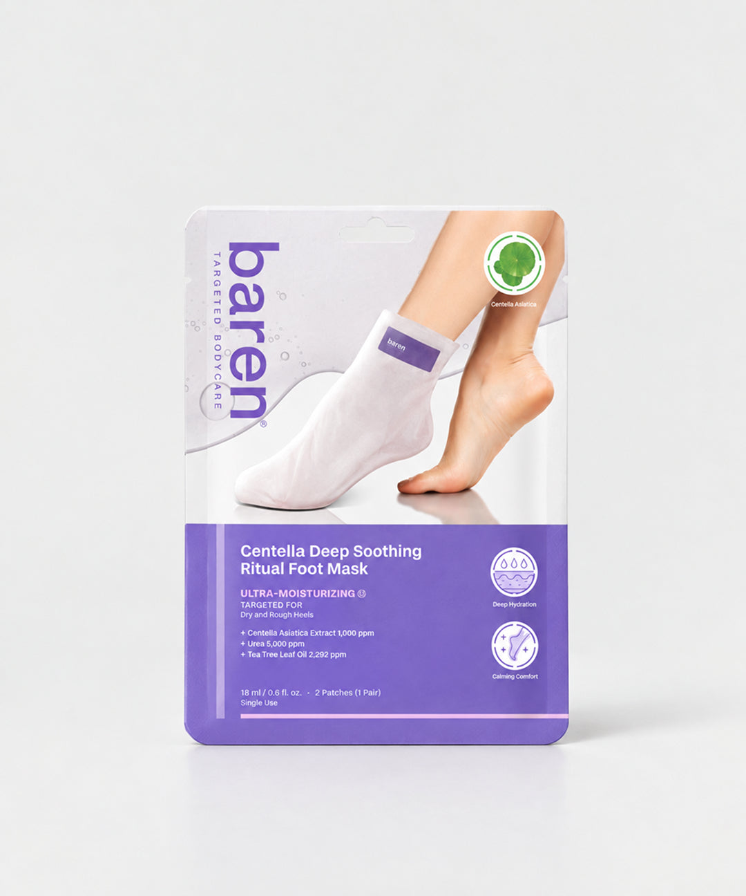 piyonna BAREN Centella Deep Soothing Ritual Foot Mask (1pair) Hair & Body Care Body Care Foot Care