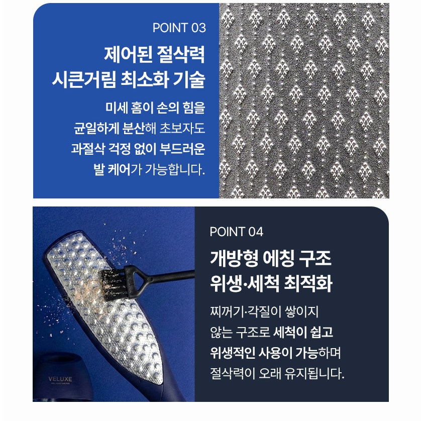 piyonna Bellux Heelcare Master Velvet Touch Double-Sided Stainless Steel Foot File Cheveux & Soins corps Soin du corps Soin des pieds
