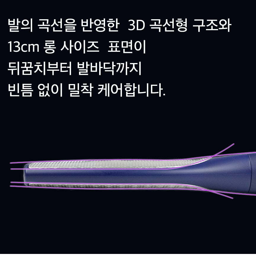 piyonna Bellux Heelcare Master Velvet Touch Double-Sided Stainless Steel Foot File Cheveux & Soins corps Soin du corps Soin des pieds