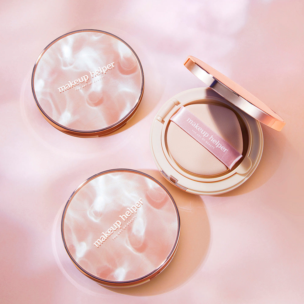 piyonna Makeup Helper Ampoule Glow Cushion 23g - Rose Latte Maquillage Teint Cushion