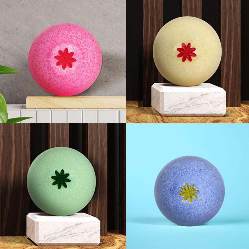 piyonna Bath Ball 185g Fragrant Hot Spring Bath Cheveux & Soins corps Soin du corps Produit de bain