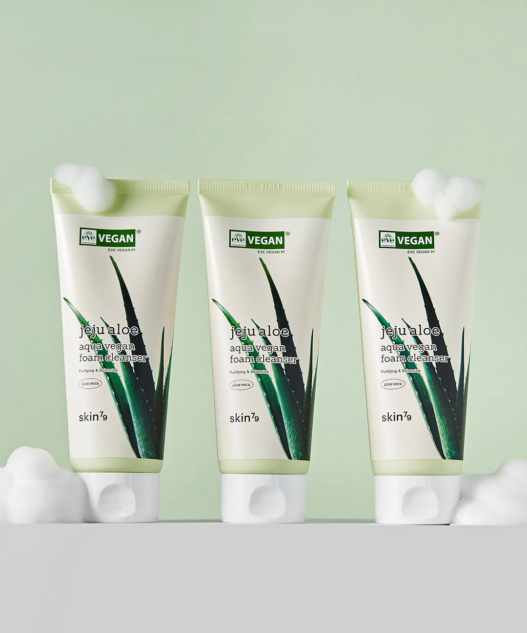 piyonna Jeju Aloe Aqua Vegan Foam Cleanser 150ml Soin de la peau Démaquillage Mousse & Gel nettoyant