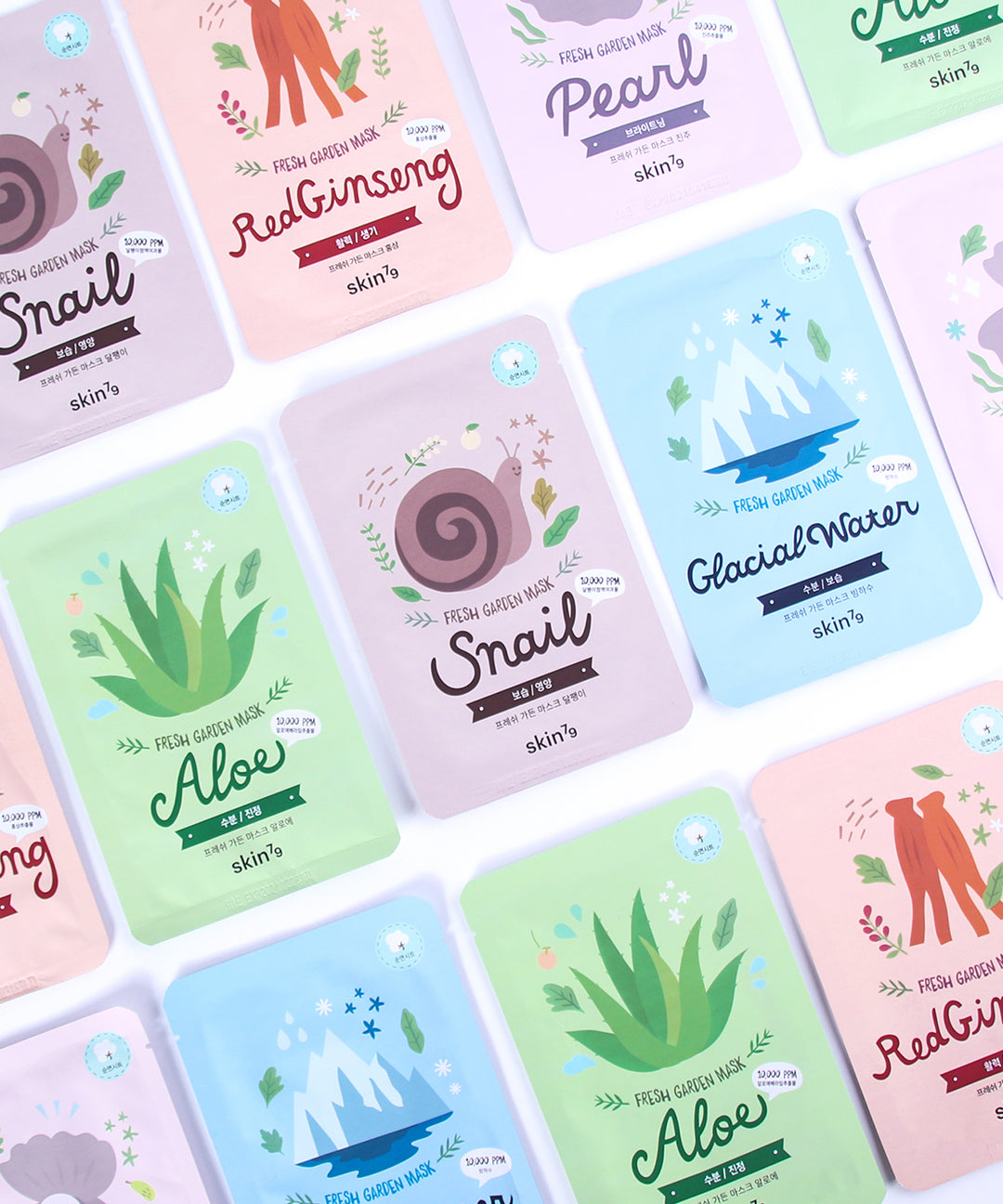piyonna Fresh Garden Mask 10 Sheets (5 Types Choose 1) Soin de la peau Masque Masque visage