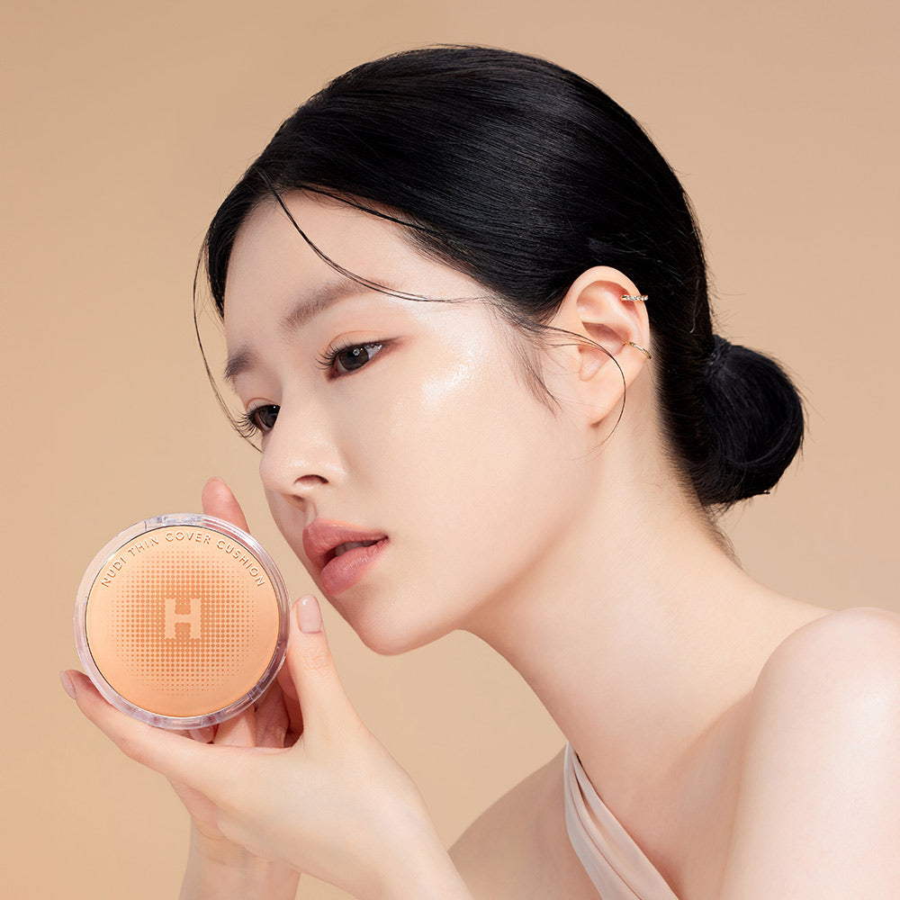piyonna Hanskin Nudiskin Cover Cushion SPF 50+ PA+++ (Pure Cream/Pure Beige) Maquillage Teint Cushion