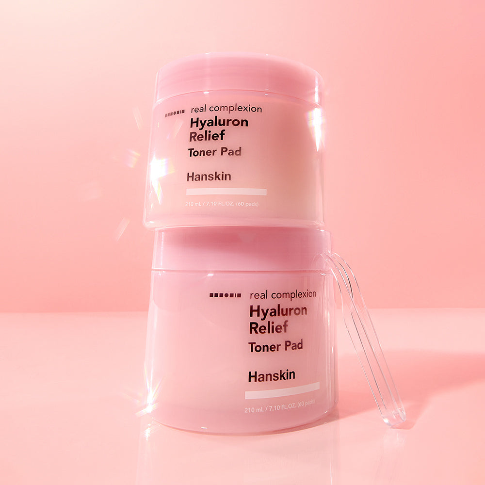 piyonna Hanskin Real Complexion Hyaluron Relief Toner Pad 60 Sheets Face Care Toner Toner Pad