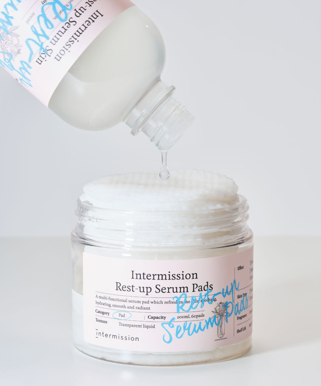 piyonna Rest Up Serum Pad (60 sheets) Soin de la peau Lotion tonique Pads tonifiants