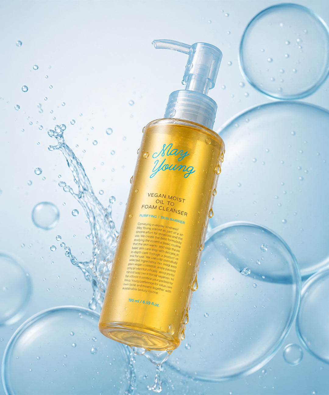piyonna Vegan Moist Oil to Foam Cleanser Face Care Cleanser Cleansing Oil
