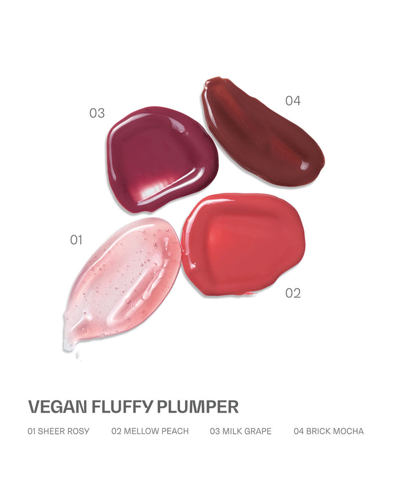 piyonna Vegan Fluffy Plumper Keyring 03 Milk Grape 04 Brick Mocha Makeup Lip Makeup