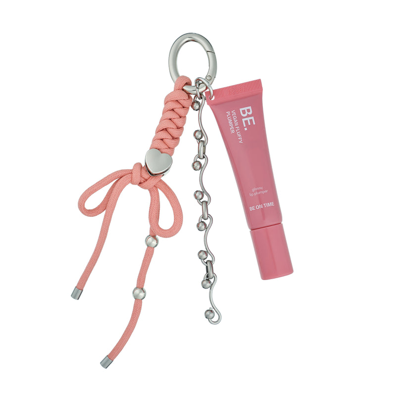 piyonna Vegan Fluffy Plumper Keyring 01 Sheer Rosy 02 Mellow Peach Makeup Lip Makeup