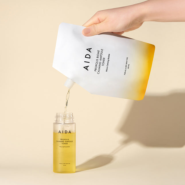 piyonna Propolis Biome Calming Ampoule Toner 350ml Refill Soins visage Sérum