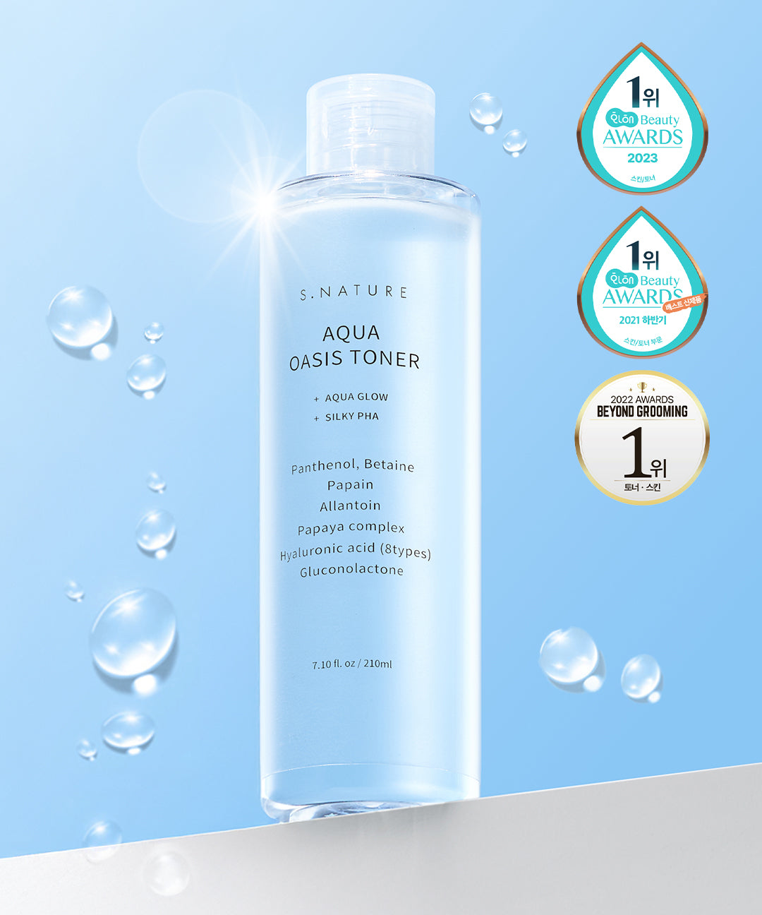 piyonna S.Nature Aqua Oasis Toner 210ml Soins visage Toner Lotion tonique