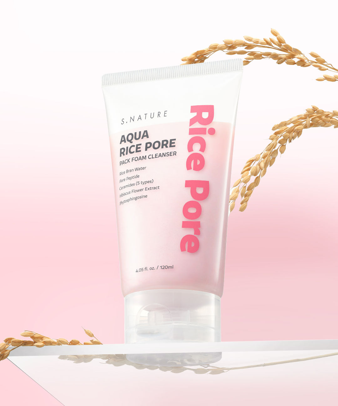piyonna Esnature Aqua Rice Pore Ssalttok Pack Foam 120ml Soins visage Démaquillage Mousse nettoyante