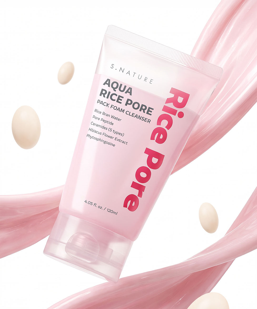 piyonna Esnature Aqua Rice Pore Ssalttok Pack Foam 120ml Soins visage Démaquillage Mousse nettoyante