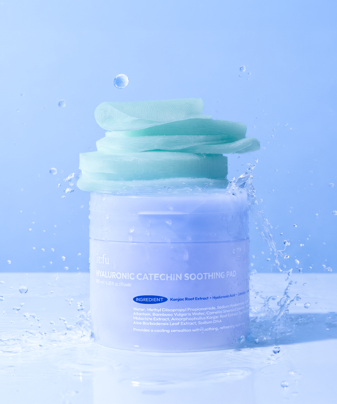 piyonna Hyaluronic Acid Green Tea Catechin Hyaluronic Catechin Soothing Toner Pad Soin de la peau Lotion tonique Pads tonifiants