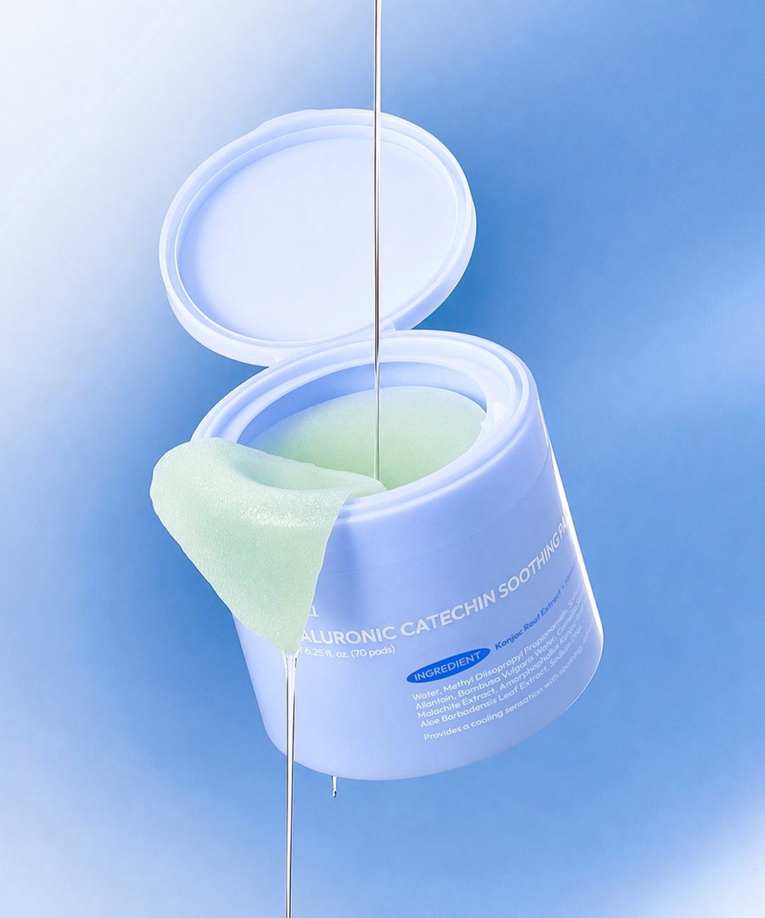 piyonna Hyaluronic Acid Green Tea Catechin Hyaluronic Catechin Soothing Toner Pad Soin de la peau Lotion tonique Pads tonifiants