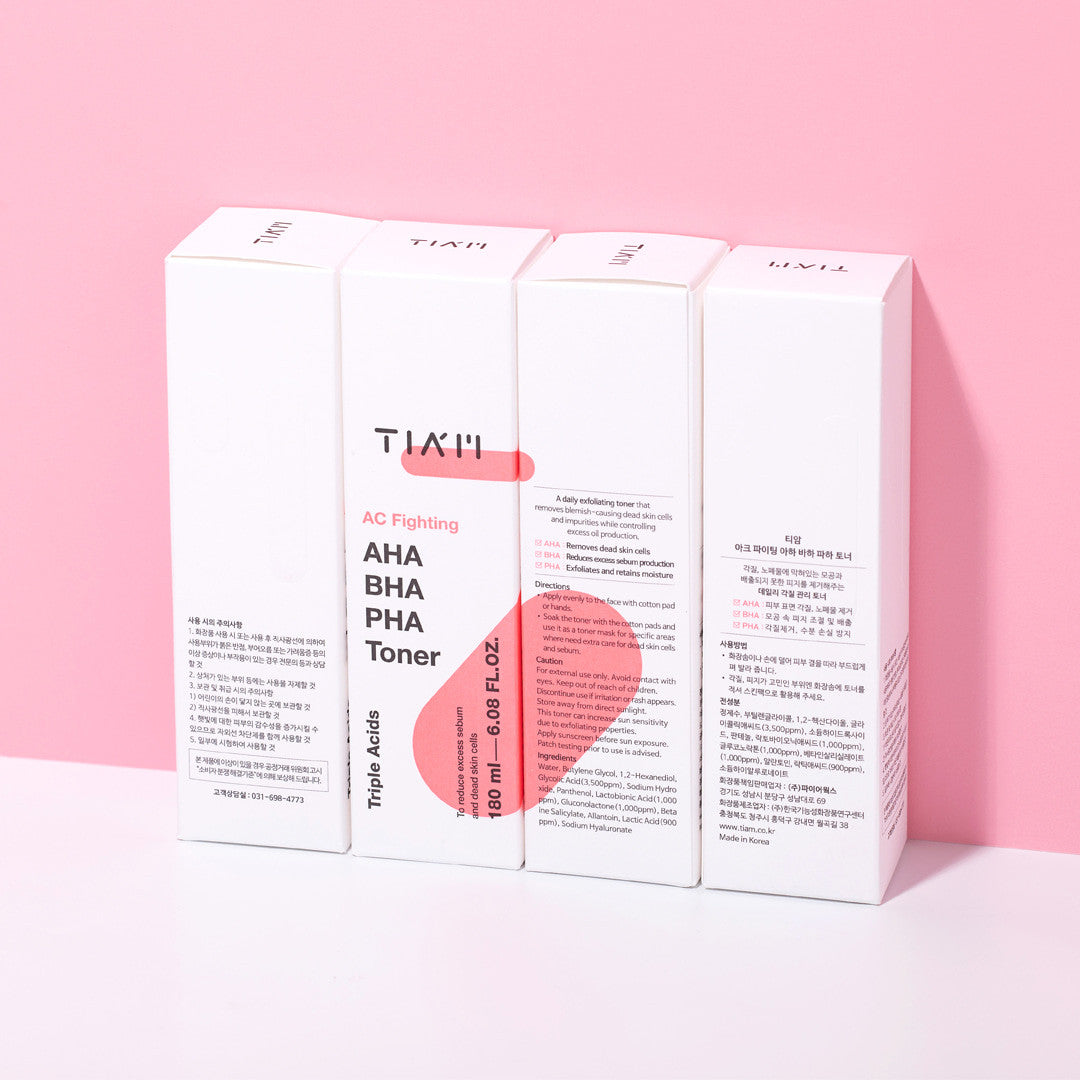piyonna Acne Fighting AHA BHA PHA Toner 180ml Soin de la peau Lotion tonique Lotion tonique