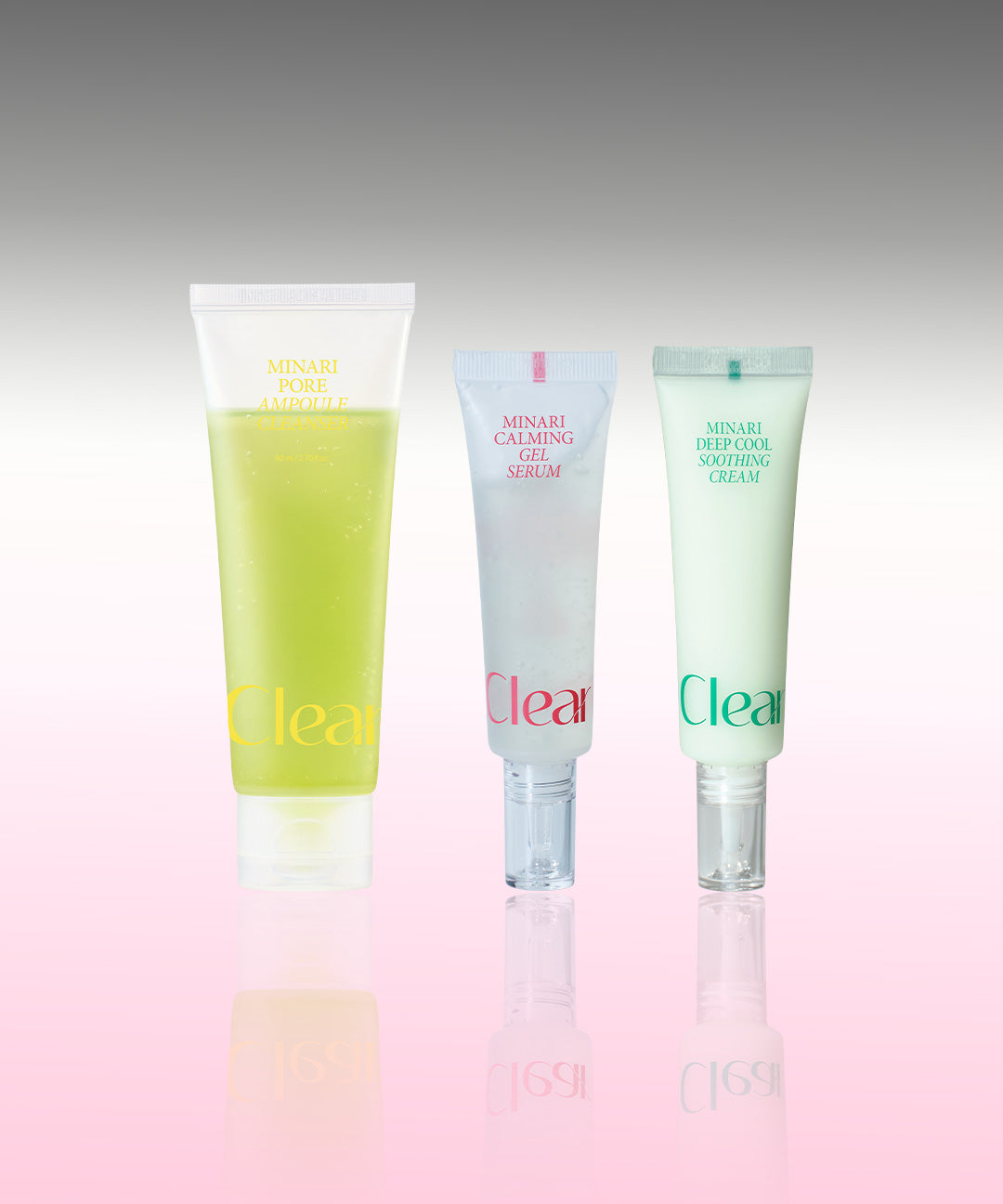 piyonna Minari Pore Trio Cleanser + Gel Serum + Soothing Cream Soin de la peau Lotion Coffret soin