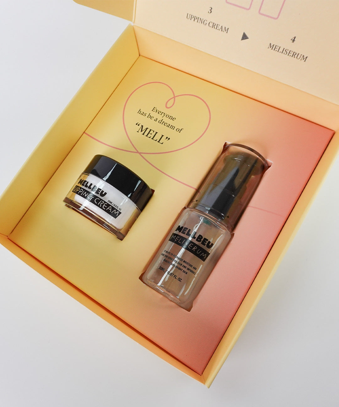 piyonna Miniature Upping Cream 15ml + Miniature Merry Serum 20ml Face Care Skincare Set
